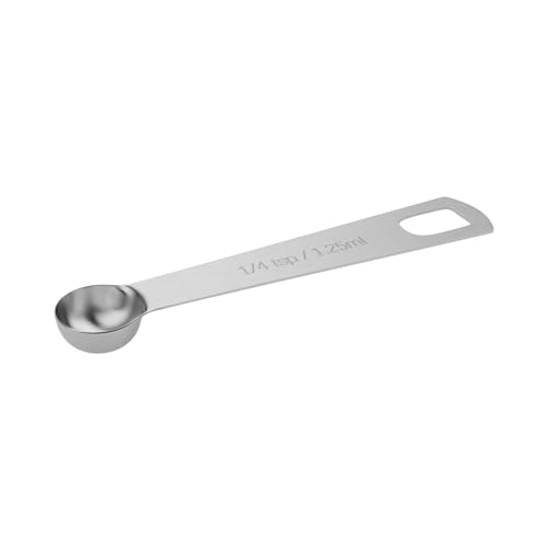 1PCS 1/4tsp (1.25ml) Single Measuring Spoon, Stainless Steel Individual Teaspoons Only - size: 1/4 tsp | 1.25 ml | 1.25 cc