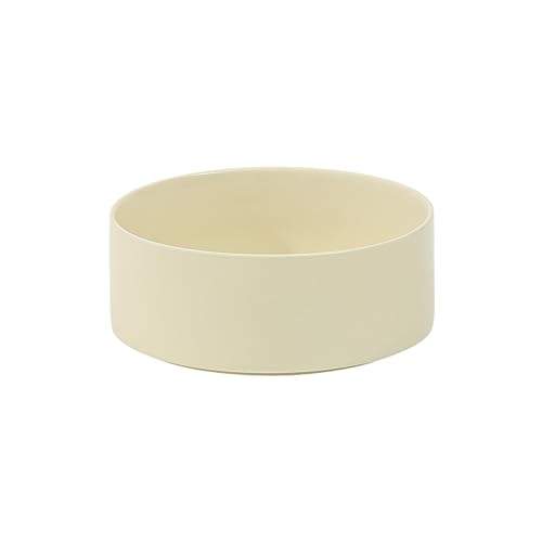 Havniva 8.3inch Ceramic Dog Bowls Dog Food Bowl for Large Breed Dog Food and Water Bowl Non-Slip Dog Dish Large Capacity Feeding Pet Water Bowl - color: 1 Bowl - Light Yellow, size: 8.3inch