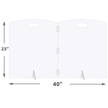 Clear Freestanding Dog Gate for Indoor Use,Pet Gates for Doorways no Drilling,Acrylic Foldable Dog Gate for Stairs with Support Feet (2 Panel - 40''W x 23''H) - size: 2 Panel - 40''W x 23''H