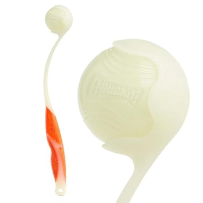 Chuckit Pro Fetch Toy Ball Launcher For Dogs; Compatible With Any Chuckit! Medium Size 18 Inch + Max Glow Ball