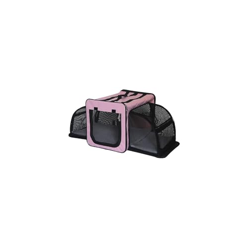 HomeStock Southwestern Sensibilities Dual-Expandable Wire Folding Lightweight Collapsible Travel Dog Crate, Pet Crate, Pink, X-Small, Foldable