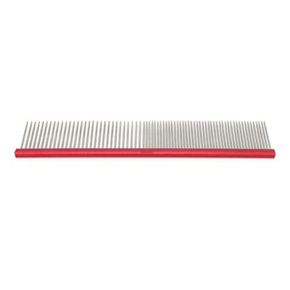 VINGVO Greyhound Comb for Dogs, Metal Dog Comb with Rounded Ends, 16cm/6.3in, Red - size: Red 16cm/6.3in
