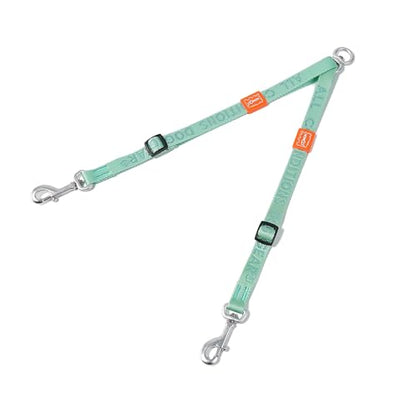 HOWGO Double Dog Leash,Tangle-Free 360 Swivel(MintGreen, Pro S-M Splitter) | Individually Adjustable Length, Coupler Leads 2 Dogs,Aviation Aluminum Hooks,Durable Nylon,No-Tangle Walking,All Breeds - color: MintGreen, size: Pro S/M