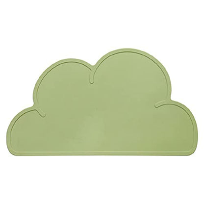 Love Dream Silicone Pet Feeding Food Mat with Raised Edge, Anti-Slip Waterproof Pet Bowl Mat Placemat for Dog and Cat (Light Green) - color: Light Green
