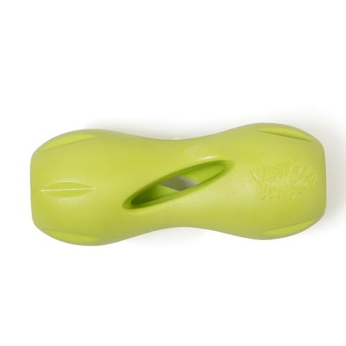 West Paw Zogoflex Qwizl Interactive Treat Dispensing Dog Puzzle Treat Toy for Dogs, Granny Smith, Large - color: Granny Smith, size: Large