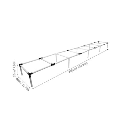 1 Set Agility Ladder for Dogs, Puppy Agility Training Hurdles Kit Plastic Ladder, Portable Small Pet Training Equipment for Backyard Activity 11ft X 15.7in X 7.8in
