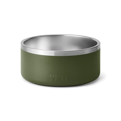 YETI Boomer 8, Stainless Steel, Non-Slip Dog Bowl, Holds 64 Ounces - color: Highlands Olive