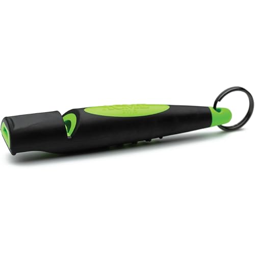 ACME Alpha 211.5 Professional Dog Training Whistle with Enhanced Ergonomic Grip. BPA-Free Plastic. 110 dBA. Long Range. Standardized Frequency. Weatherproof. Made in the UK (Black on Day Glow Green) - color: Black on Day Glow Green