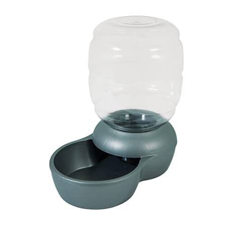 Petmate Replendish Gravity Feeder for Cats and Dogs, 4 Sizes Available, Mason Silver, 18 lb (24497) - color: Green, size: 18 LB