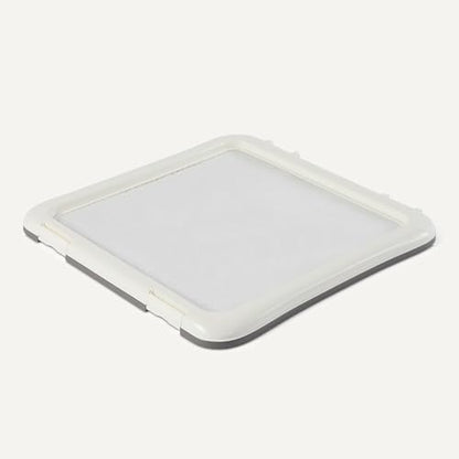 Amazon Basics Dog Training Pad Holder with Secured Latches, Extra Thick and Non-Slip Base, Recycled Plastic, 22 inch, Small, White and Charcoal - size: 22'' X 22''