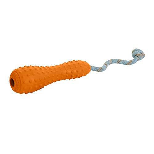Ruffwear, Gourdo Natural Rubber Throw Toy for Dogs with Rope Handle, Campfire Orange, Large - color: Campfire Orange, size: Large