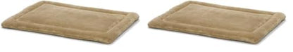 MidWest Homes for Pets Deluxe Micro Terry Pet Bed, Dog Bed & Crate Mat, Taupe, 23.0" L x 18.0" W x 1.2" Th (Pack of 2) - size: 24 inch (Pack of 2)