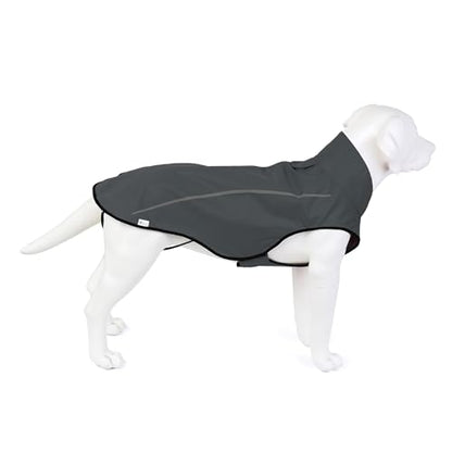 Mile High Life Dog Raincoat, Adjustable Waterproof Reflective Rain Jacket for Small Medium Large Dogs, Lightweight Breathable Pet Rain Coat with Leash Hole(Dark Gray,XXS Chest 16-19") - color: Dark Gray, size: XXS Chest 16"-19"