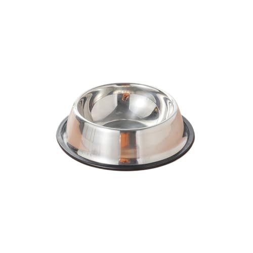 Stainless Steel pet Bowl, Sturdy and tip-Proof, Suitable for Both Dry and Wet Food, and can be Used by Cats and Dogs.(18cm) - size: 18cm