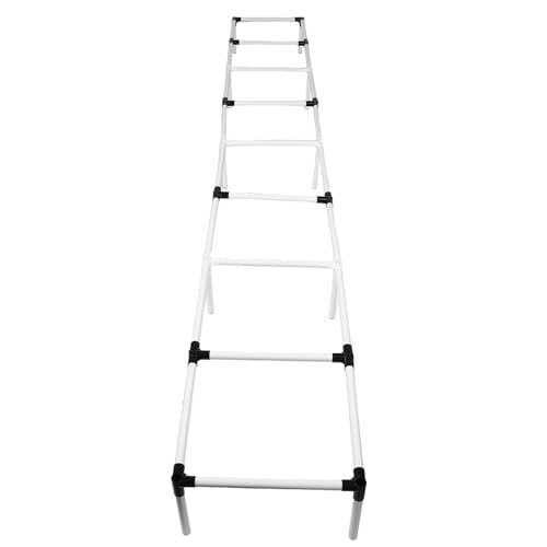 1 Set Agility Ladder for Dogs, Puppy Agility Training Hurdles Kit Plastic Ladder, Portable Small Pet Training Equipment for Backyard Activity 11ft X 15.7in X 7.8in
