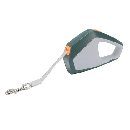 Yosoo Health Gear Retractable Dog Leash, 5m Nylon Rope Pet Leash with One Handed Brake, Pause, Lock for Outdoor Walking and Training (Green Grey) - color: Green Grey