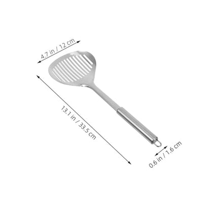 2pcs Stainless Steel Cat Litter Scooper with Ergonomic Handles Durable Metal Poop Scoop for Efficient Sifting Litter Box for Home and Professional Use