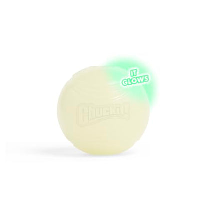 Chuckit! Glow in the Dark Bouncy Balls - Ball for Dogs, Chuckit Dog Toy, Max Glow Balls - Medium, 2.5 Inch, Pack of 4 - size: Medium