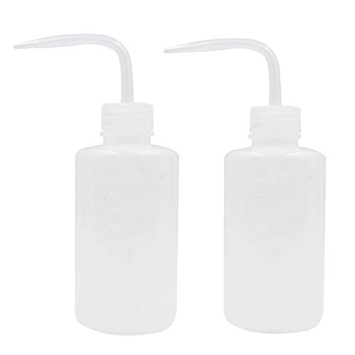 Yuelong Plastic Squeeze Bottle, 2Pcs Safety Wash Bottle 250ml Convenient Green Soap Supply Tattoo Squirt Bottles with Scale Labels Watering Tools for Medical Label Tattoo Supplies - size: 2 x 250 ml