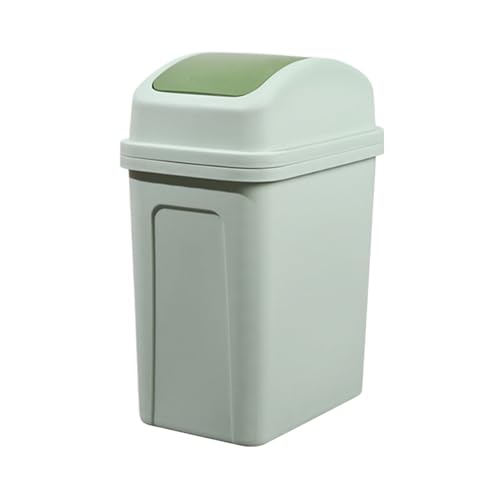 Bathroom Trash Can with Lid ,5.5 Gallons, Plastic Garbage Can with Lid, Waste Basket,trash Bin,garbage Bin ,dog Proof Trash Can for Office, Bathroom, Kitchen, Living Room, Bedroom, Outdoor, Dorm - color: Green