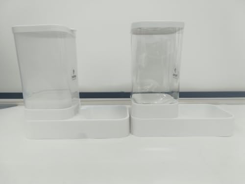 Automatic cat Feeder and Water Dispenser, Dog Food and Water Bowl Set, Gravity cat Feeder, Automatic Dog Water Dispenser, pet Feeding Station, cat Food and Water Bowl Set - Large Size (2.1kg/3.8L) - size: 2.1kg Food * 3.8L Water (large)