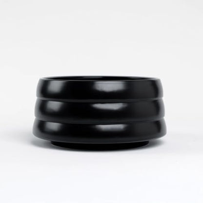 BOBO & Bowl Pet Drinking Bowl (1.2L/40 oz), Food-Grade Ceramic Water Bowl for Small & Medium Dogs - Elevated, Heavy Sturdy, Dishwasher & Microwave Safe, Black - color: Black