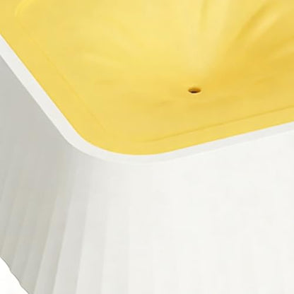 Spill Proof Dog Water Bowl 37oz, Large Capacity No Drip Pet Dispenser with Non-Slip Base, Slow Water Bowl for Dogs Puppies Indoor Outdoor Use, 22x22x8cm - color: Yellow