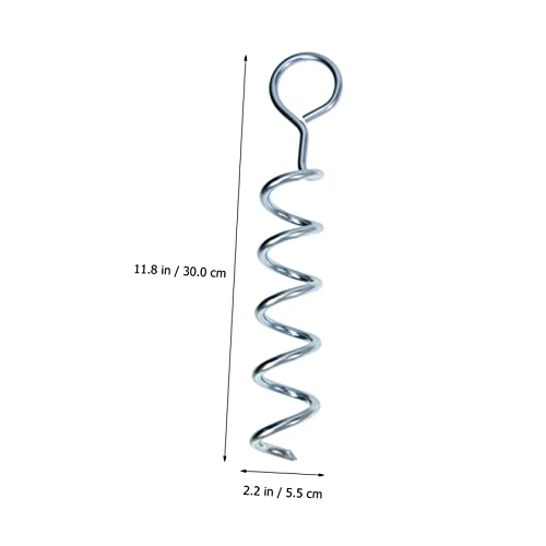 1set Portable Dog Stakes Spiral Ground Anchors for Tents Trampolines Wear-Resistant Easy to Use Anchors Strap for Outdoor Camping Dog Tie-Outs