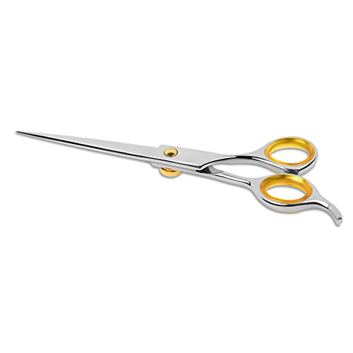 Sharf Gold Touch Pet Grooming Shear | Straight Cat & Dog Grooming Scissors | 7.5 Inch | 440c Japanese Stainless Steel Pet Dog Shearing Scissors | Animal Shears with Removable Comfort Rings - size: 7.5 Inches, style: Straight Scissors - Blunt Tip