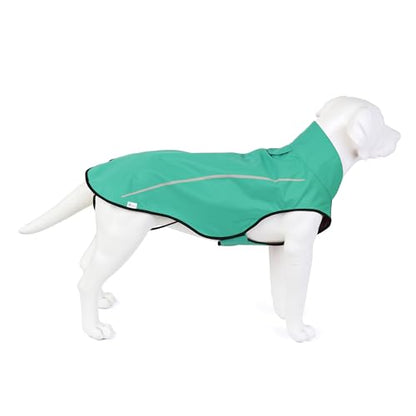 Mile High Life Dog Raincoat, Adjustable Waterproof Reflective Rain Jacket for Small Medium Large Dogs, Lightweight Breathable Pet Rain Coat with Leash Hole(Green,XXS Chest 16-19") - color: Green, size: XXS Chest 16"-19"