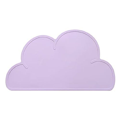 Love Dream Silicone Pet Feeding Food Mat with Raised Edge, Anti-Slip Waterproof Pet Bowl Mat Placemat for Dog and Cat (Purple) - color: Purple