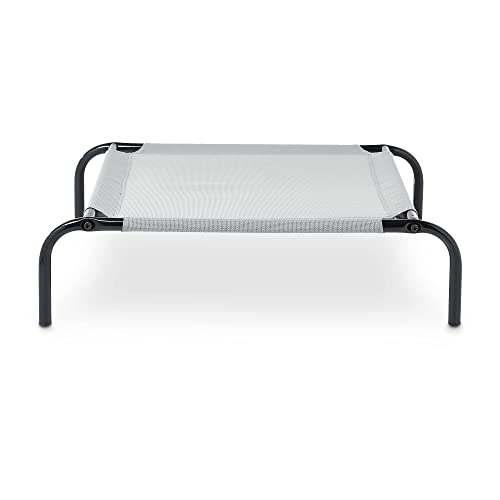 Amazon Basics Cooling Breathable Elevated Dog Bed with Metal Frame for Large Dogs, 51" x 31" x 8", Grey - color: Grey, size: Large