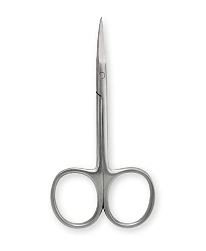 Amazon Basics Beauty Scissors, Stainless Steel, Curved Precision Cutting, Multipurpose Grooming Tool, Easy to Use, Silver