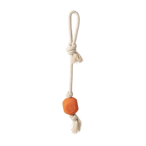 Carhartt Pet Training Tools, Rugged Dog Tool for Tug, Fetch and Play, Rubber Ball Dog Rope Pull (Blaze Orange) - color: Rubber Ball Dog Rope Pull (Blaze Orange)