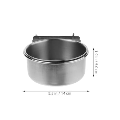 ERINGOGO Wall Mounted Dog Bowl Raised Pet Dish Set with Dual 14cm Screws, Hanging Elevated Food and Water Bowls for Dog Crates and Kennels, Puppy Feeding Station