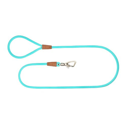 TOH Dog Rope Leash, Puppy Rope Leashes with Comfortable Padded Handle, Shiny Design, Easy to Use, Heavy Duty Dog Leash Suitable for Dogs Training Outdoor Walking, 4ft & Turquoise - color: Turquoise