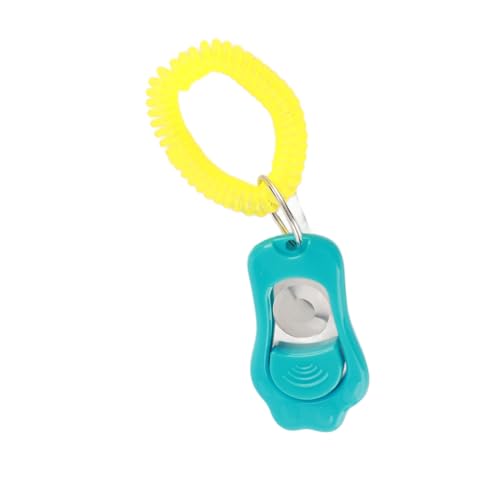 Adjustable Dog Training Clicker, 3 Gears Claw Shaped with Wrist Strap, Sky Blue - High, Medium, Mute Sound Modes, Comfortable Wear for Dogs and Cats (Blue) - color: Blue