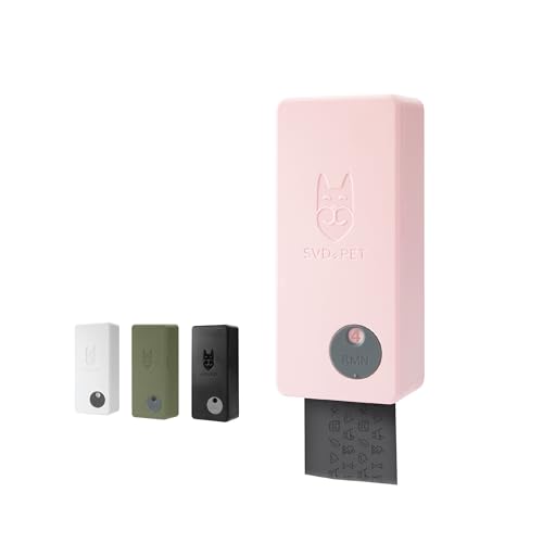 SVD.PET Dog Poop Bag Dispenser, Outdoor or Indoor Pet Waste Bag Dispenser Station, Wall Mount or Hanging with Strap. Easy to Refill Magnetic Cover (Pink, Dispenser only) - color: Pink