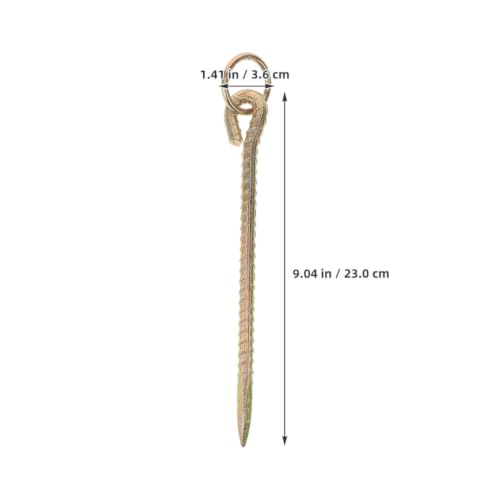 GLEAVI Heavy Duty Iron Livestock Tie Out Stakes Sturdy Ground Nails 5pcs for Securing Tents and Yard Use Portable Camping Pet Ground Spike for Large Animals