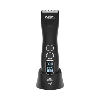 Kenchii Flash 5 Matte Black 5-in-1 Pet Grooming Clipper Digital LCD Stay-Cool Blade Precision Pet Grooming Trim, Shape, Sleek and Ergonomic Design - color: Matte Black