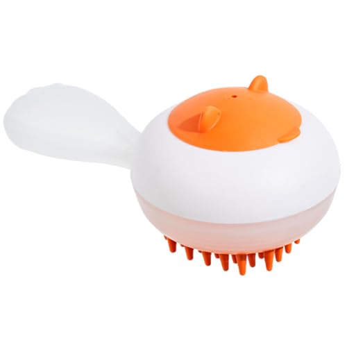 GANAZONO Dog Bathing Brush Pet Grooming Massager with Soft Silicone Head for Small Dogs and Cats, Multifunctional Shampoo Dispenser Scrubber for Pet Cleaning and Bathing