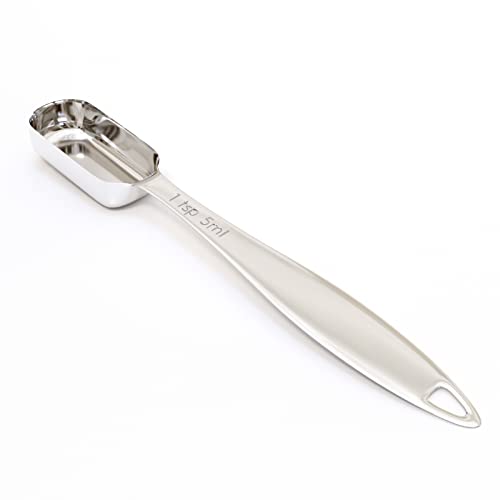1PCS 1Teaspoon (1/3tbsp, 5ml) Single Measuring Spoon, Individual Stainless Steel Long Handle Measure Tablespoon Only - size: 1tsp|1/3tbsp|5ml|1/6oz