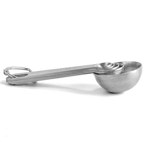 husMait 10-Piece Stainless Steel Measuring Cups and Spoons Set - Heavy Duty Metal Liquid & Dry Measuring Tools with Engraved Imperial & Metric Markings - Stackable, Rust-Resistant, Dishwasher Safe - color: Measuring Cups & Spoons Set
