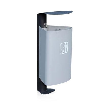 Dog Poop Trash Can Outside, Stainless Steel Trash Can Removable Inner Bucket Easy to Install