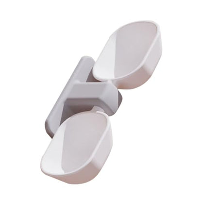 Yardwe Wall Mounted Dual Bowl Pet Feeder for Food and Water Creative Hanging Cat Feeding Station Pet Food Container for Cats Dogs and Rabbits Easy to Install