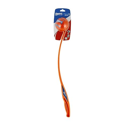 Chuckit! Sport 26L Dog Ball Launcher, 26" Length, Includes Large Ball (3") for Dogs 60-100 Pounds & Max Glow Ball Dog Toy, Large (3 Inch Diameter) for Dogs 60-100 lbs, Pack of 1