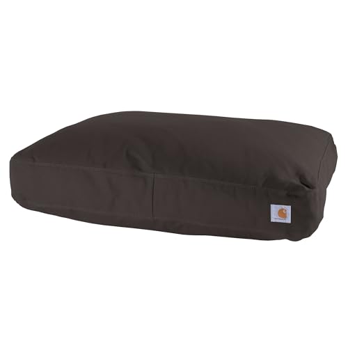 Carhartt Durable Canvas Pet Bed, Water Resistant Firm Duck Dog Bed, Dark Brown, Medium - color: Dark Brown, size: Medium