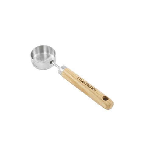 Coffee Scoop – 1Tbsp(15ml) Vintage Measuring Spoon, 304 Stainless Steel with Solid Wood Handle – Perfect for Coffee, Tea, and More - size: 1Tbsp(15ml)