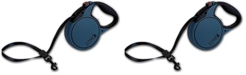 Alcott Kong Terrain Retractable Dog Leash, Small, Blue, 16' Long (Pack of 2) - color: Blue, size: Small 16' (Pack of 2)