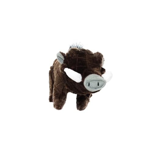 MIGHTY- Safari Brown Warthog- Squeaker-Multiple Layers. Made Durable, Strong & Tough. Interactive Play Dog Toy (Tug, Toss & Fetch). Machine Washable & Floats | Ultra Durable Plush Toy with Multiple Layers & Reinforced Seams , Washable and Floats , Mighty®